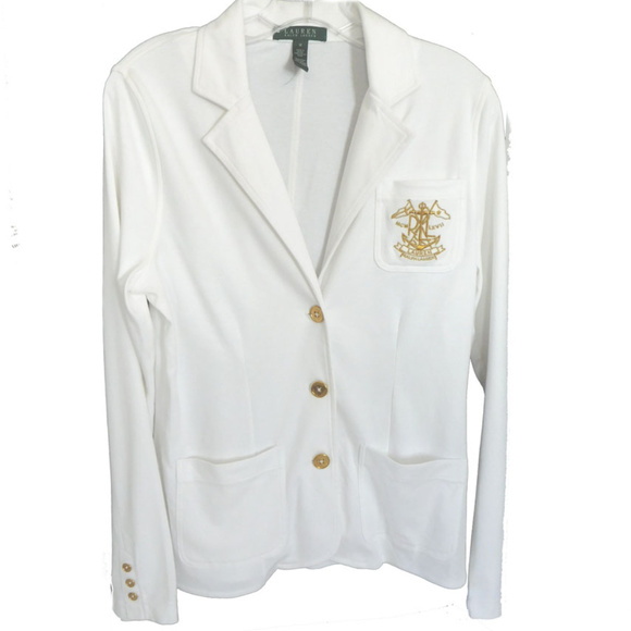 ralph lauren women's white blazer